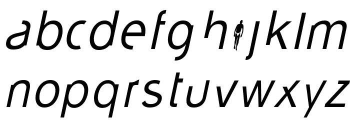 durselinvenice-Italic Font LOWERCASE