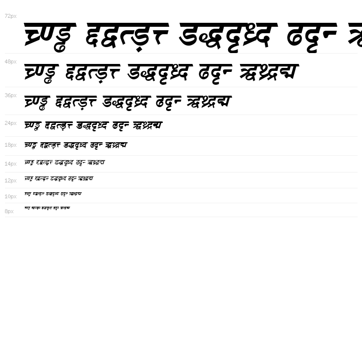 DV-TTSurekh Bold Italic Waterfall