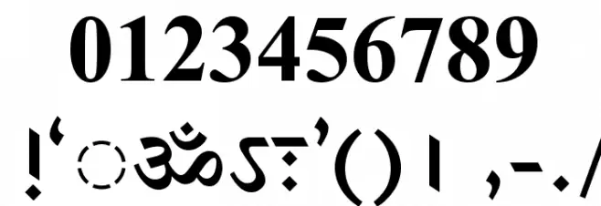 DV-TTSurekhEN-Bold Font Alte caractere
