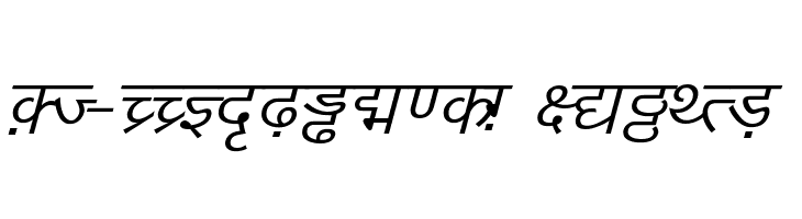 DV-TTYogeshEN Italic Font