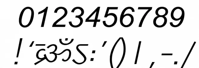 DV_Divyae Italic Font OTHER CHARS