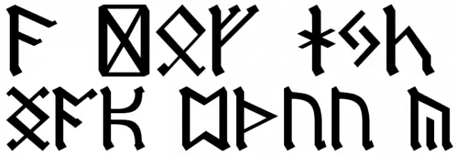 Dwarf Runes Caratteri MAIUSCOLE
