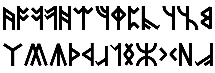 Dwarven Runes Font LOWERCASE