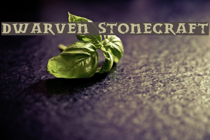 Dwarven Stonecraft Font examples