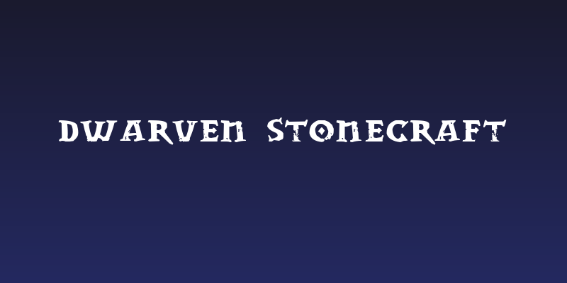 Dwarven Stonecraft Social Header