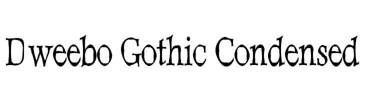 Dweebo Gothic Condensed  フリーフォントのダウンロード