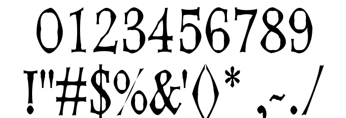 Dweebo Gothic Condensed फ़ॉन्ट अन्य घर का काम