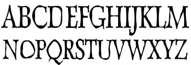 Dweebo Gothic Condensed Polices MAJUSCULES