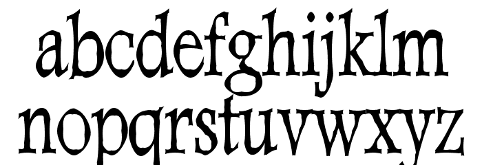Dweebo Gothic Condensed फ़ॉन्ट लोअरकेस
