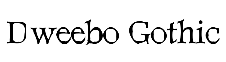 Dweebo Gothic Font