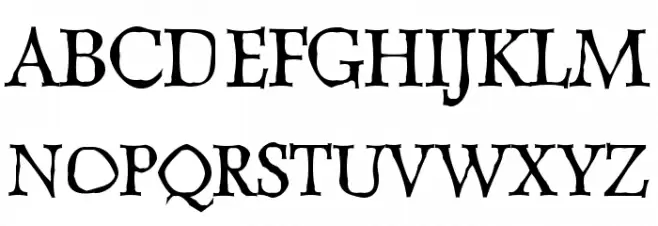Dweebo Gothic Schriftart Groß