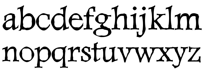 Dweebo Gothic Font LOWERCASE