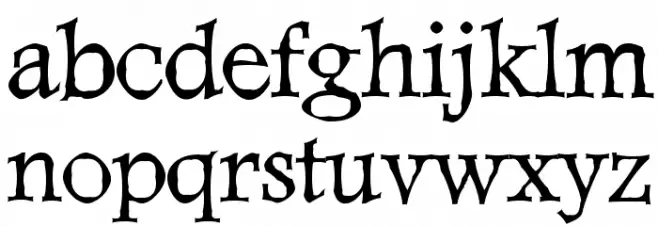 Dweebo Gothic フォント 小文字