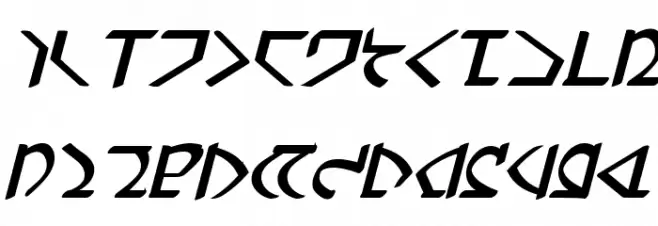 Dwemer Bold Italic Schriftart Groß