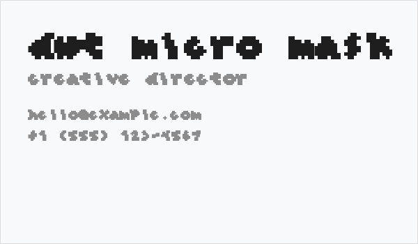 dwt Micro Mask Business Card