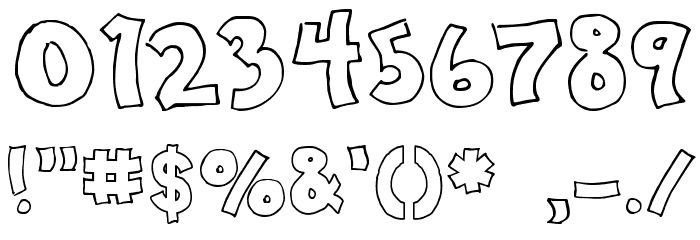 dwt Outline Font OTHER CHARS