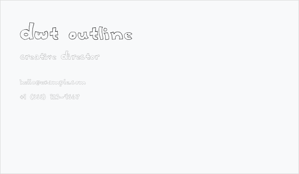 dwt Outline Business Card