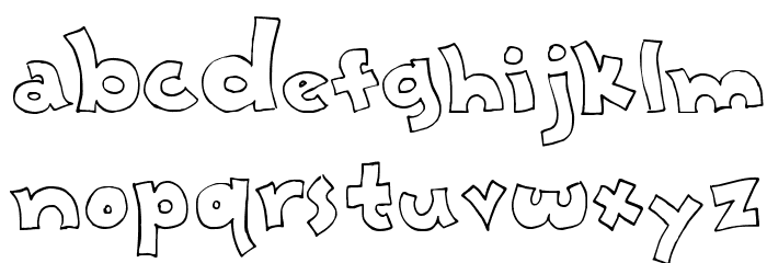 dwt Outline Font LOWERCASE
