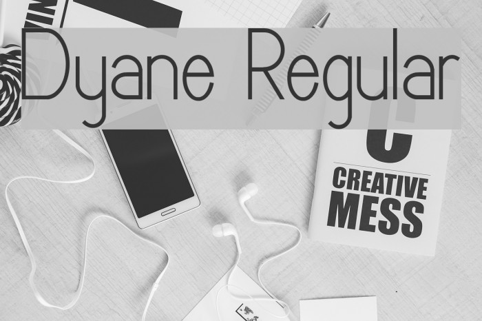 Dyane Regular Font examples