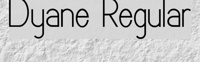 Dyane Regular Font examples