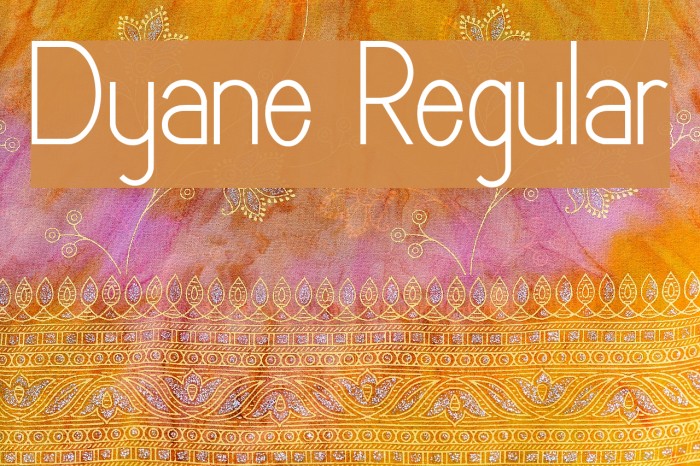 Dyane Regular Font examples