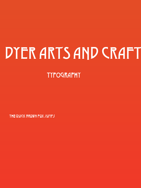 Dyer Arts and Crafts Poster