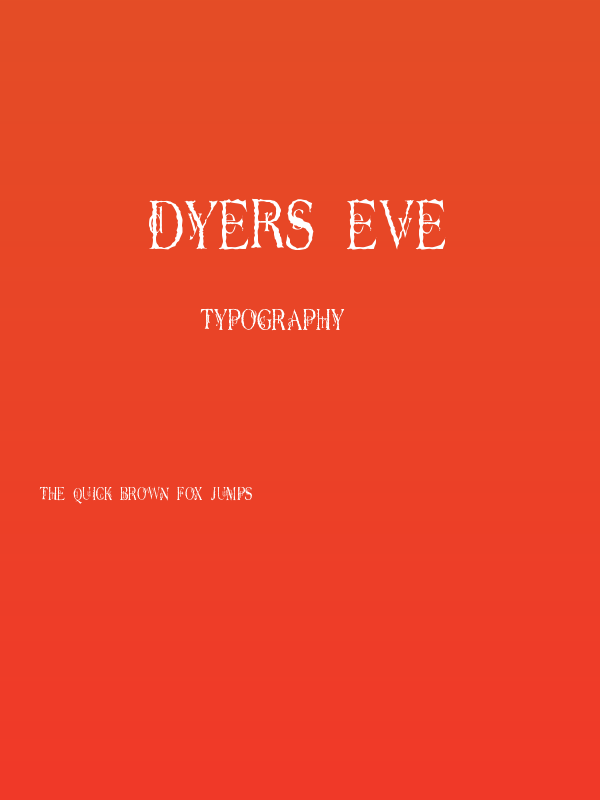 Dyers Eve Poster