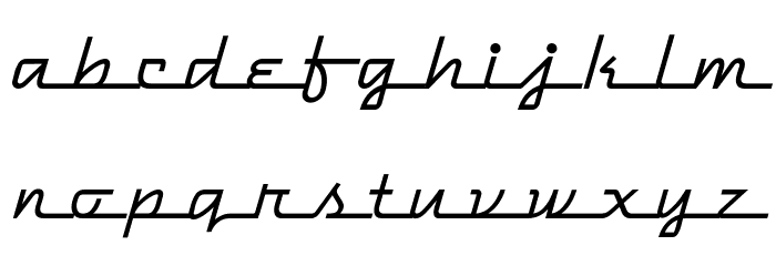 DymaxionScript Font LOWERCASE