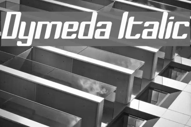 Dymeda Italic Font examples