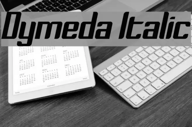 Dymeda Italic Font examples