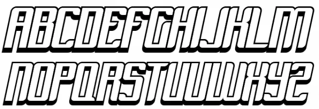 Dymeda Shadow Italic Schriftart Groß