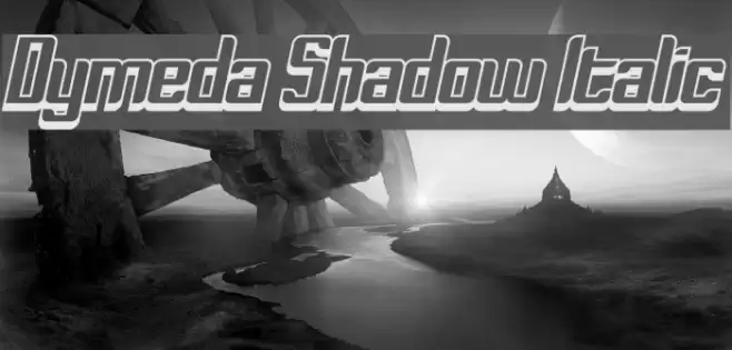 Dymeda Shadow Italic Font examples