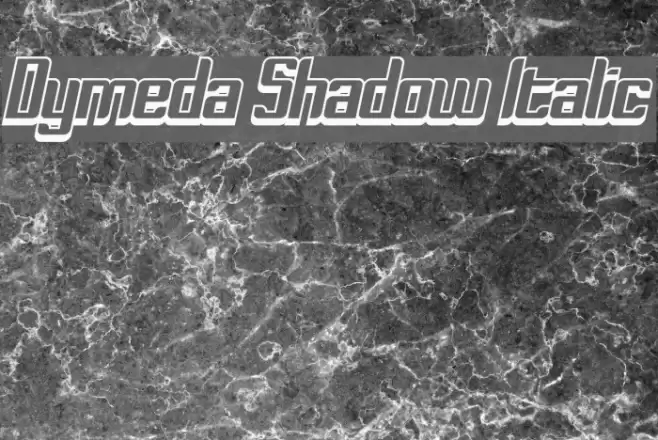 Dymeda Shadow Italic Font examples