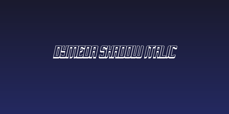Dymeda Shadow Italic Social Header