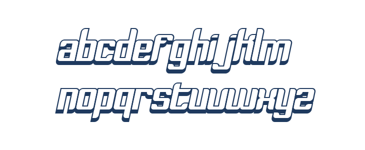 Dymeda Shadow Italic Lowercase