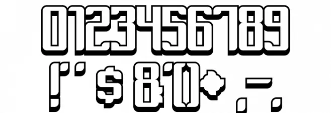 Dymeda Shadow Font OTHER CHARS