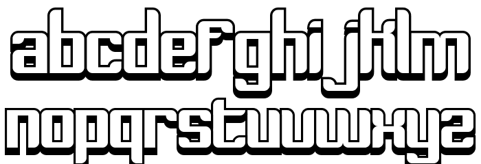 Dymeda Shadow Font LOWERCASE
