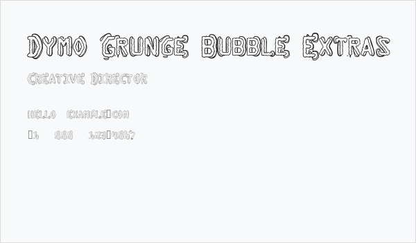 Dymo Grunge Bubble Extras Business Card