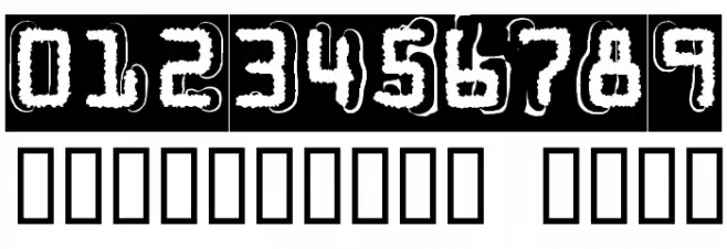 Dymo Grunge Bubble Font OTHER CHARS