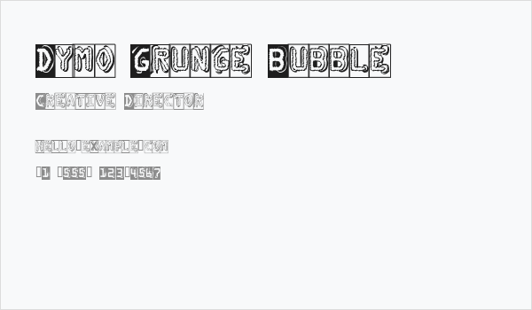 Dymo Grunge Bubble Business Card