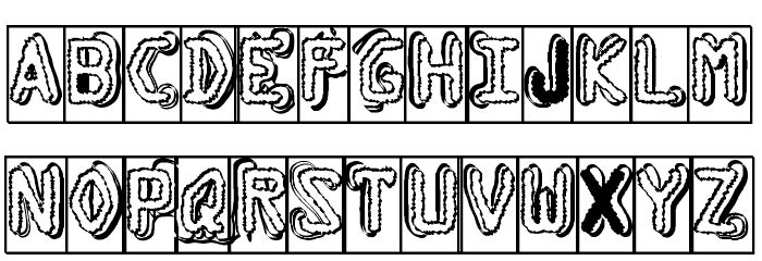 Dymo Grunge Bubble Font LOWERCASE