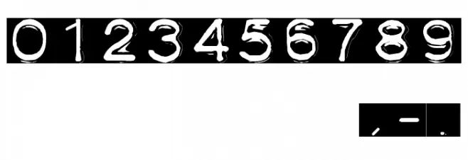 DymoFontInvers Font OTHER CHARS