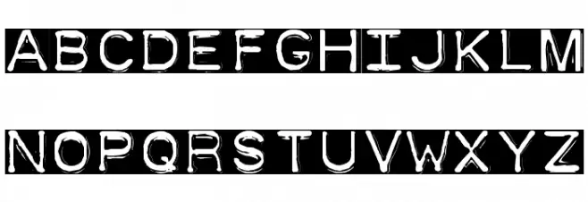 DymoFontInvers Schriftart Groß