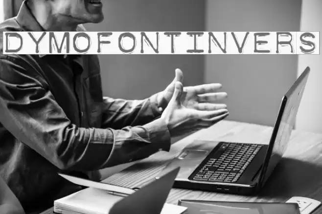 DymoFontInvers Font examples