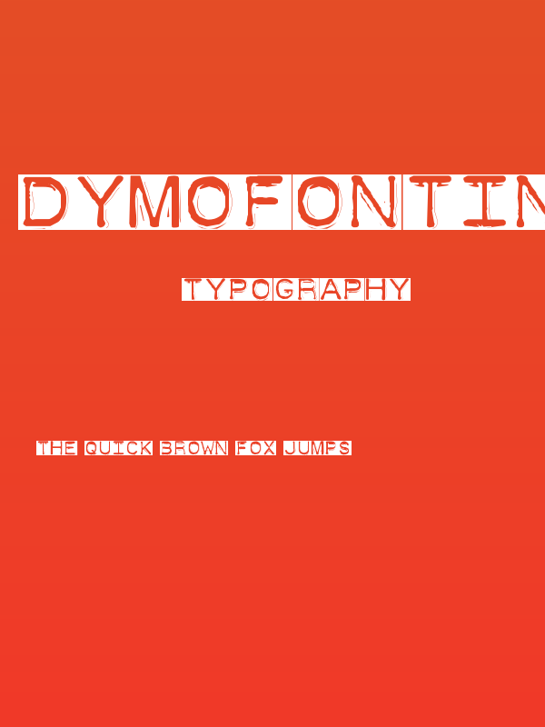 DymoFontInvers Poster
