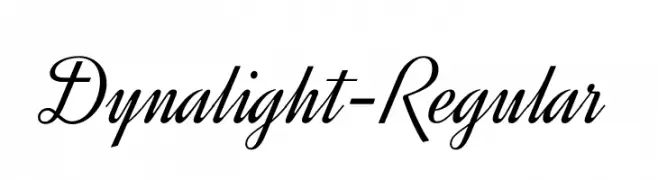 Dynalight-Regular  Скачать бесплатные шрифты