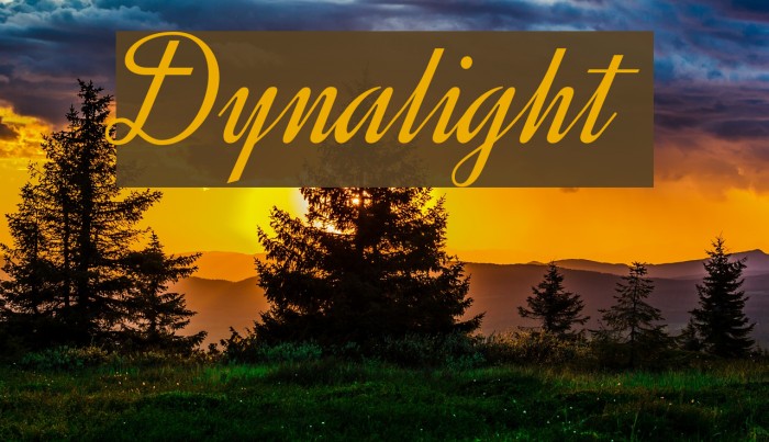 Dynalight Font examples