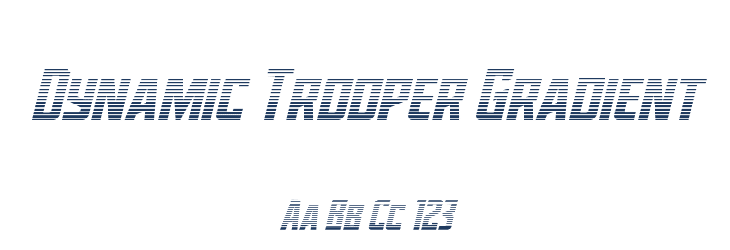 Dynamic Trooper Gradient Font Preview
