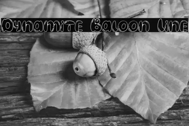 Dynamite Baloon Line Font examples