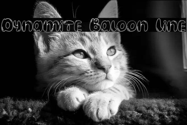 Dynamite Baloon Line Font examples